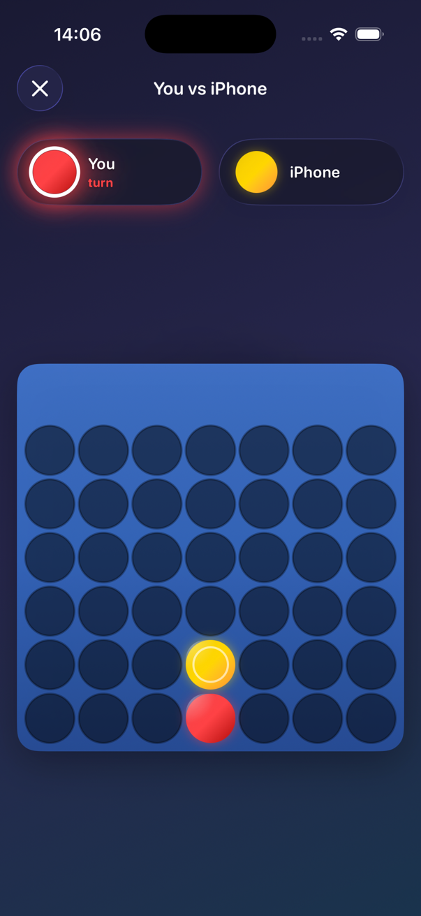 Active game against the computer